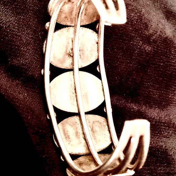 Vintage authentic sterling silver turquoise cuff - Picture 7 of 8